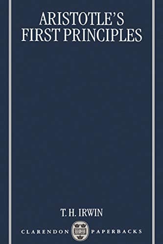 Cover of Aristotle's First Principles (Clarendon Paperbacks)