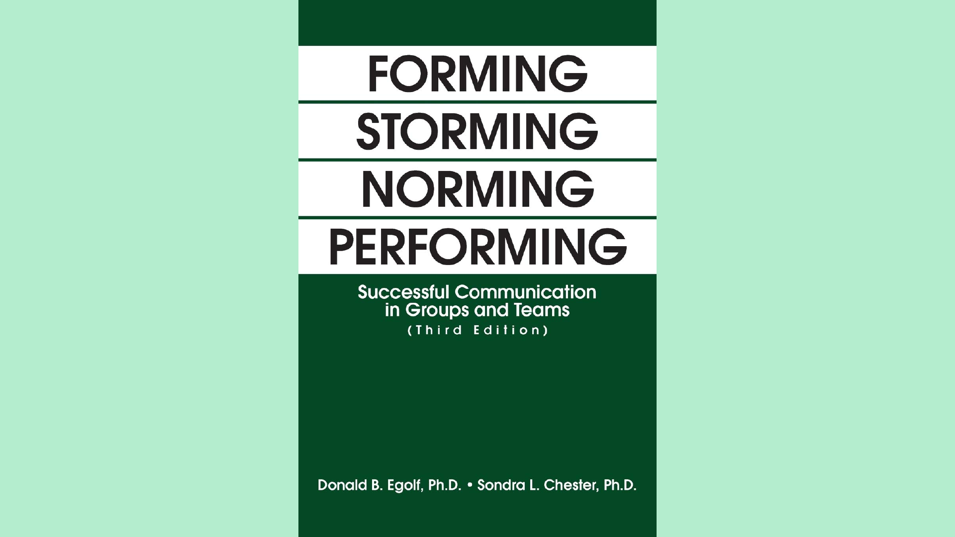 Summary: Forming Storming Norming Performing by Donald B. Egolf